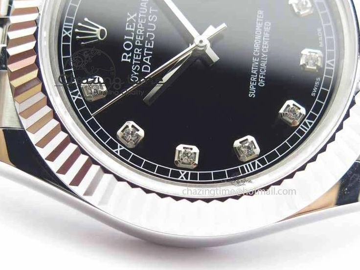 0501 DateJust II 41mm BP Maker Best Edition Black Diamonds Dial On New Version Jubilee Bracelet A Popular 3618
